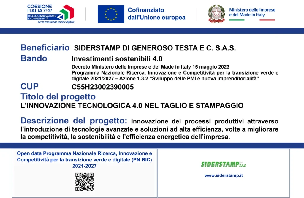 Progetto Investimenti sostenibili 4.0